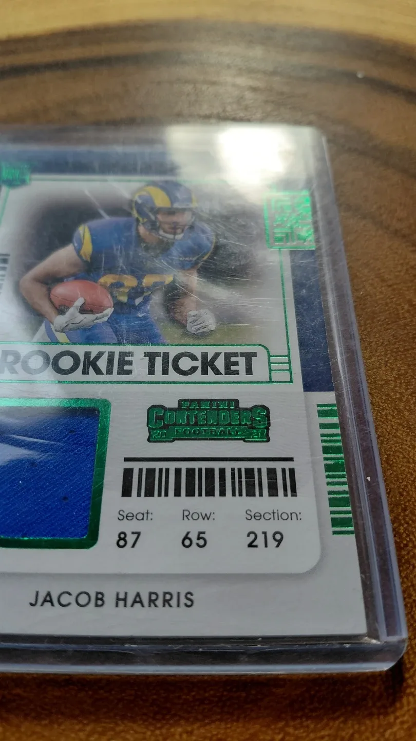 Jacob Harris Rookie Ticket Jersey Patch - Panini Contenders NFL image indicator(3)