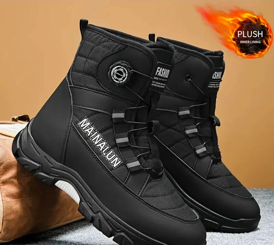 MAINALUN Black Winter Boots - Size 9.5 image indicator(2)