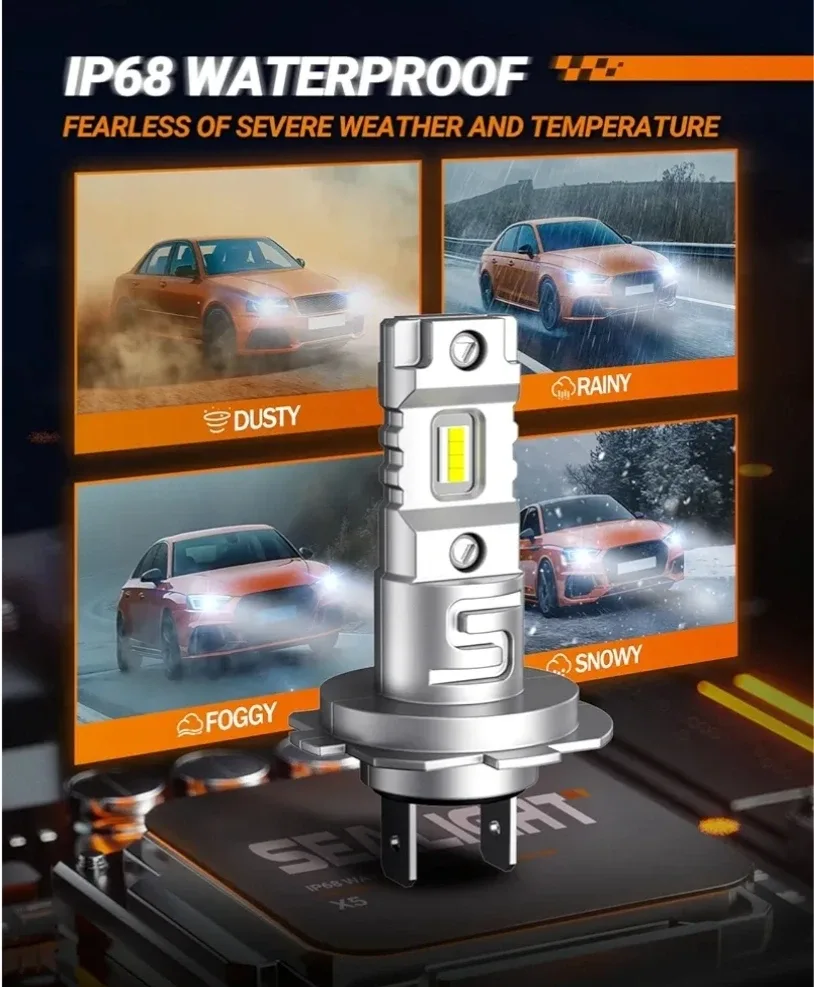 SEALIGHT H7 LED Headlight Bulbs image indicator(5)