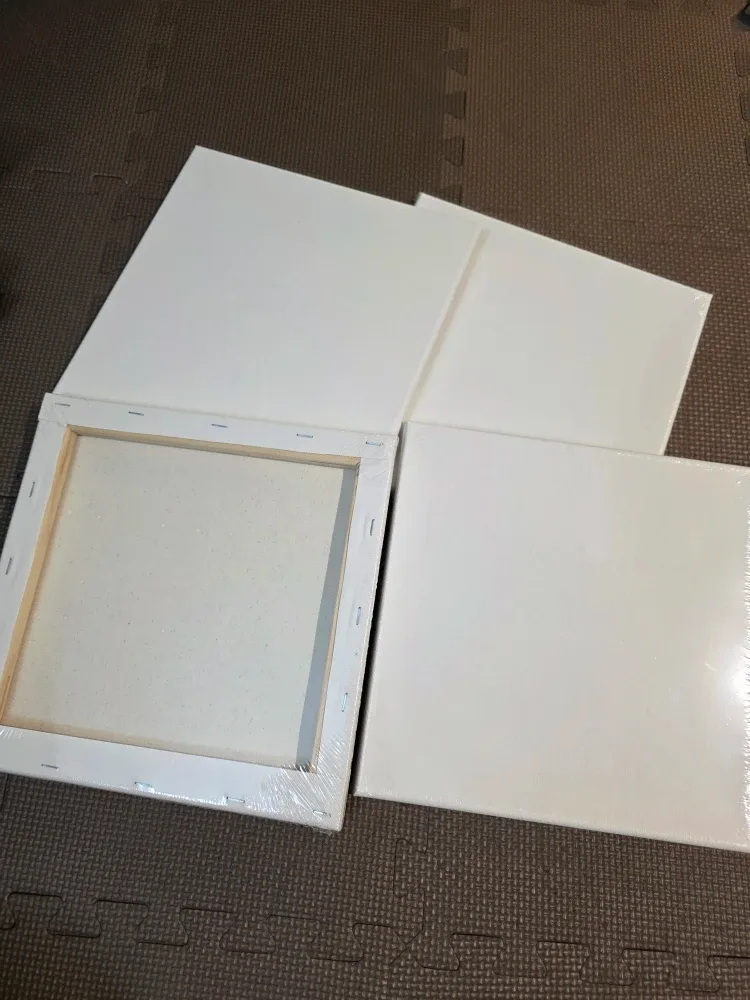 New Blank White Canvas Boards (Set of 4)