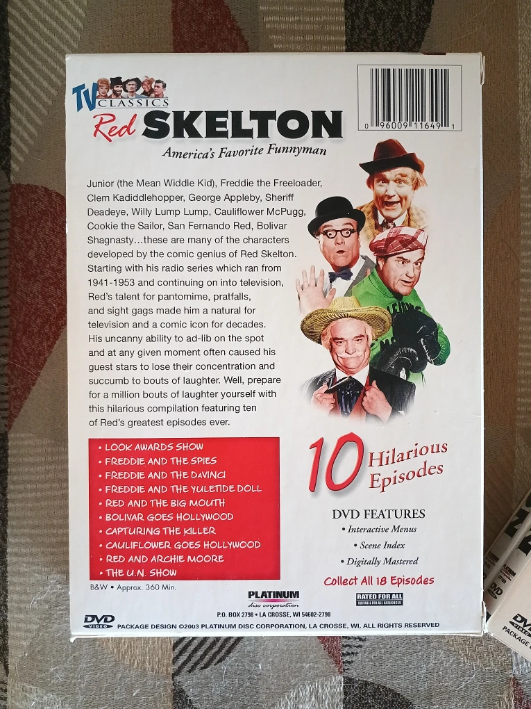 Red Skelton TV Classics DVD Set - photo 2