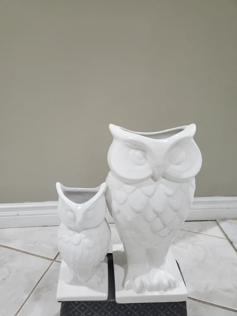 Owl Vases - Set of 2