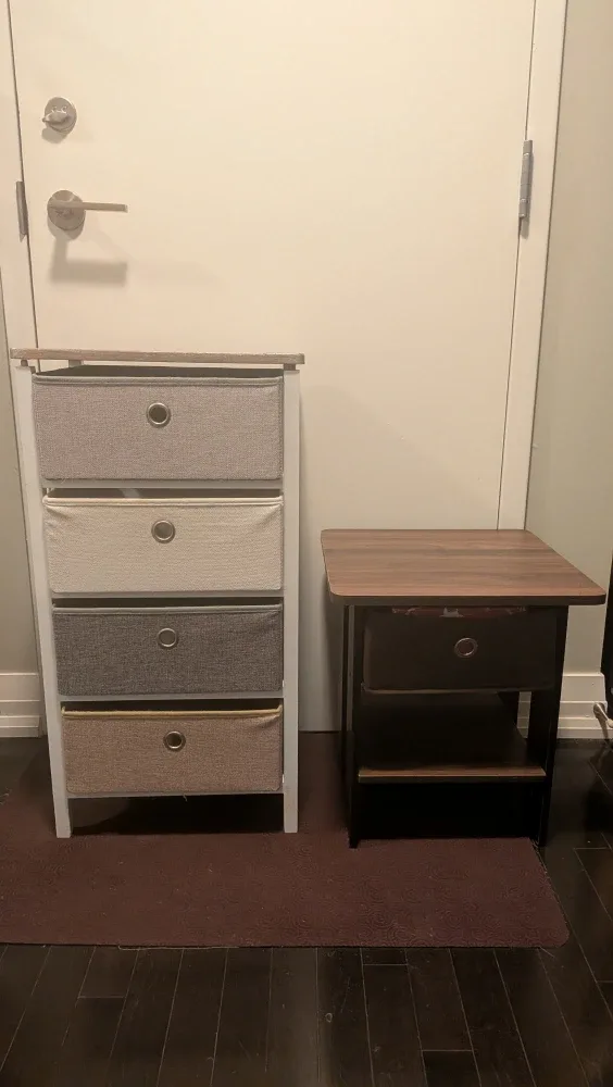 Drawer Storage Tower and Nightstand