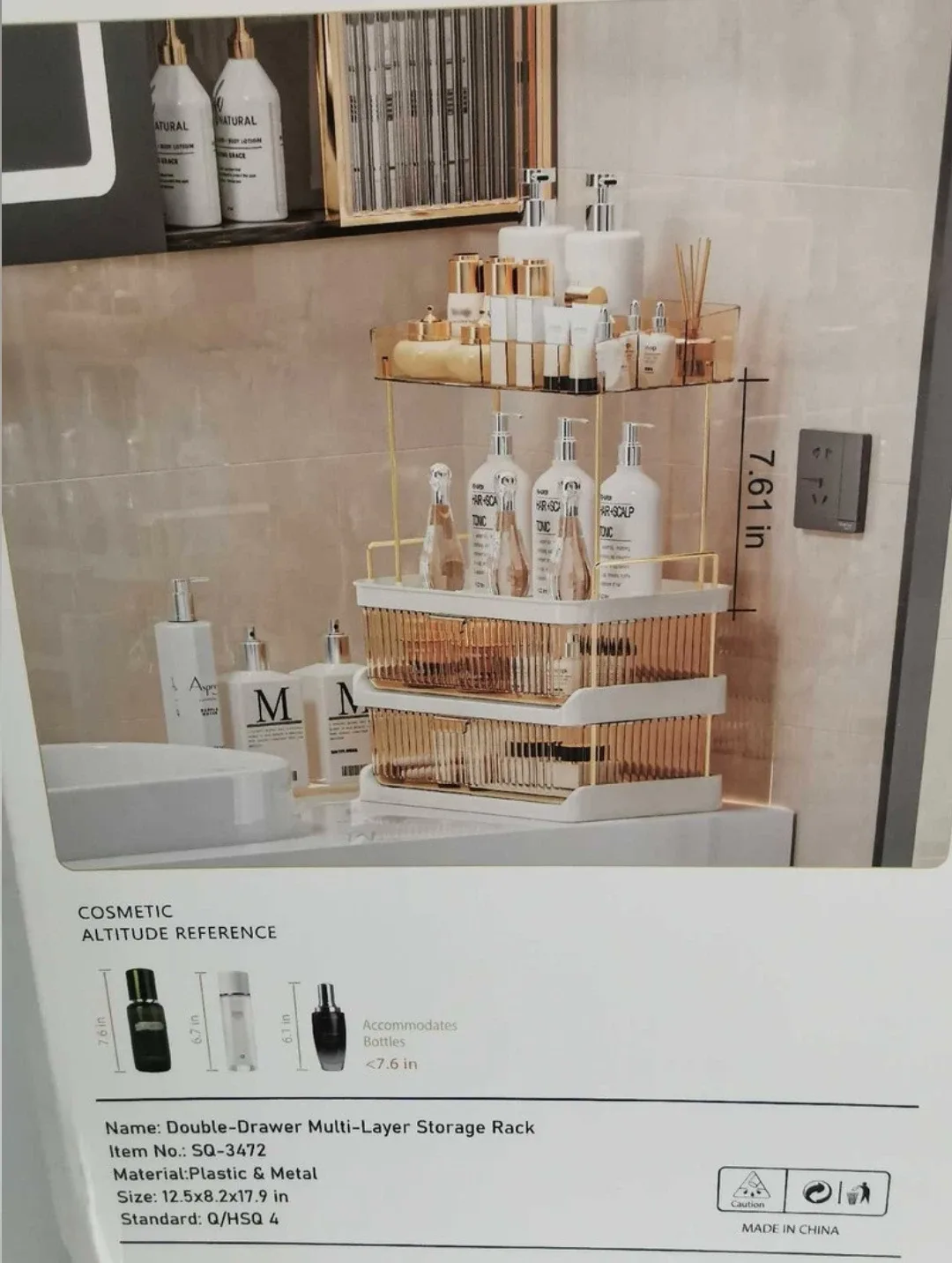 🥕Double-Drawer Multi-Layer Storage Rack image indicator(2)