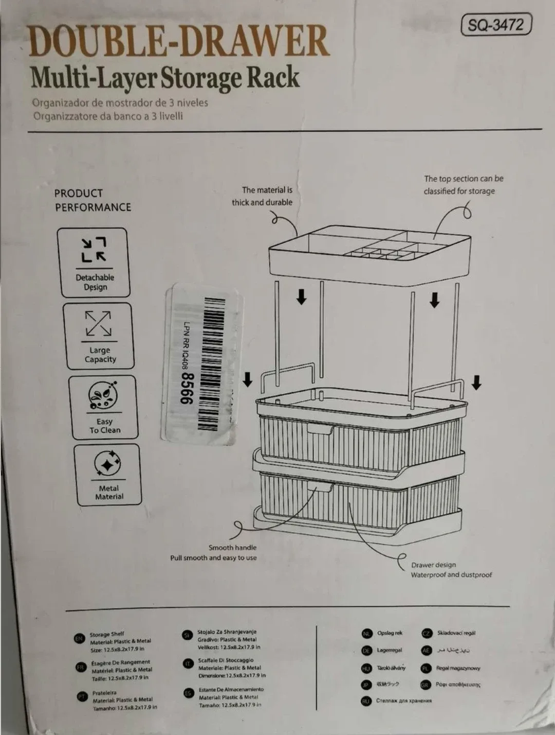 🥕Double-Drawer Multi-Layer Storage Rack image indicator(3)