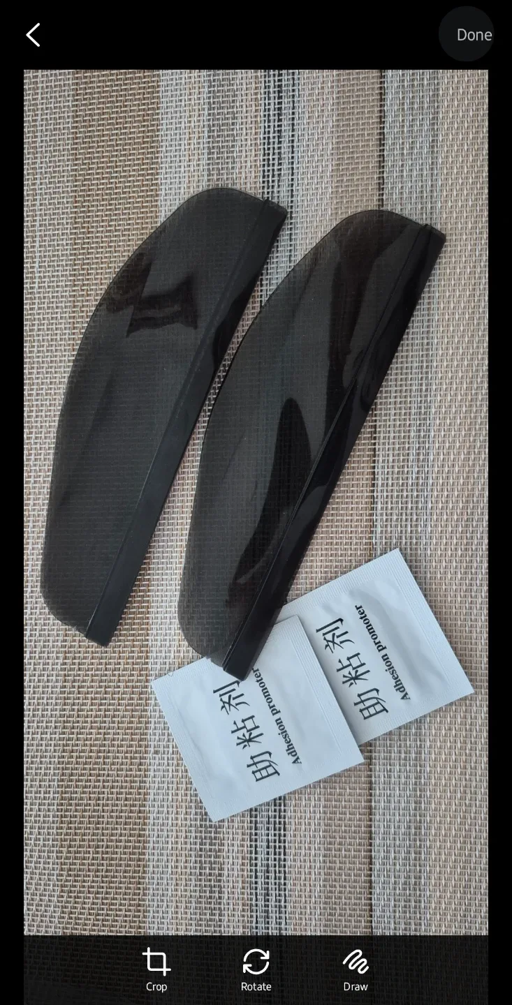 Car Side Mirror Rain Guards - Black image indicator(2)