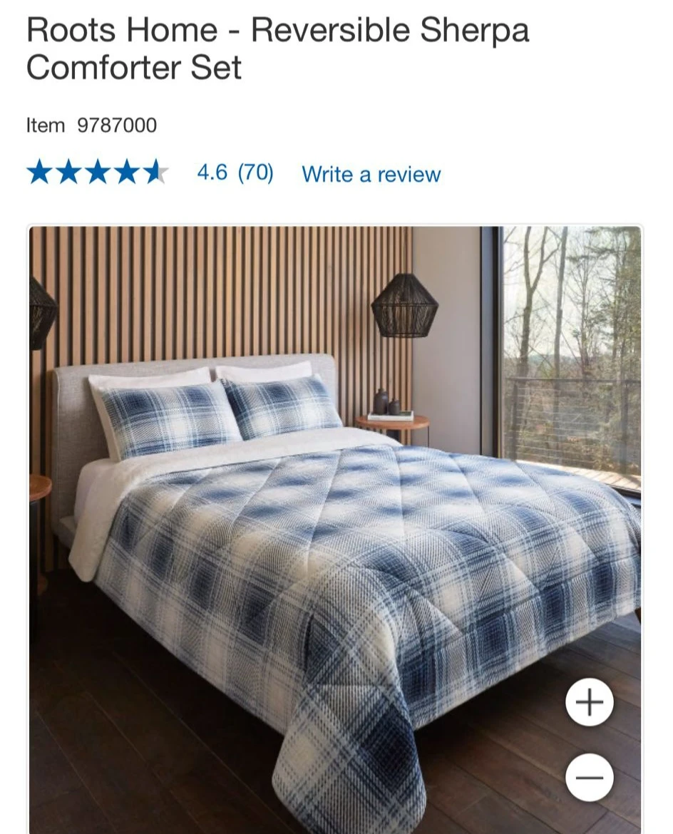 Roots Home Reversible Sherpa Comforter Set - photo 3