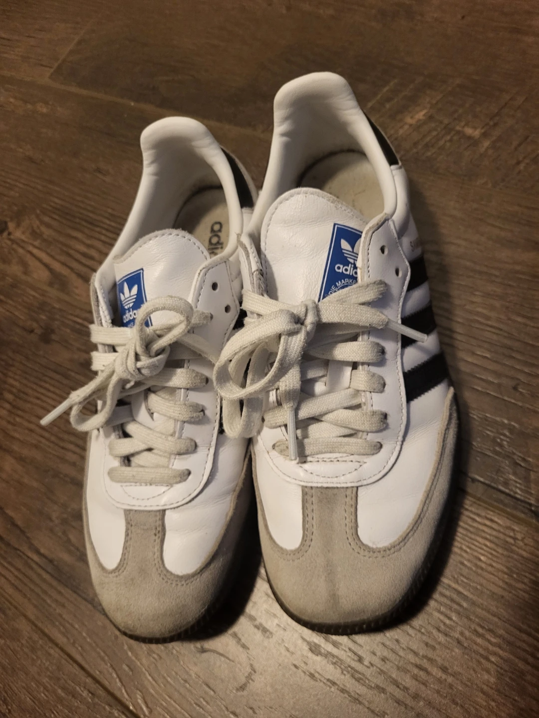 Adidas Samba White Sneakers - Size 6.5 =39.5