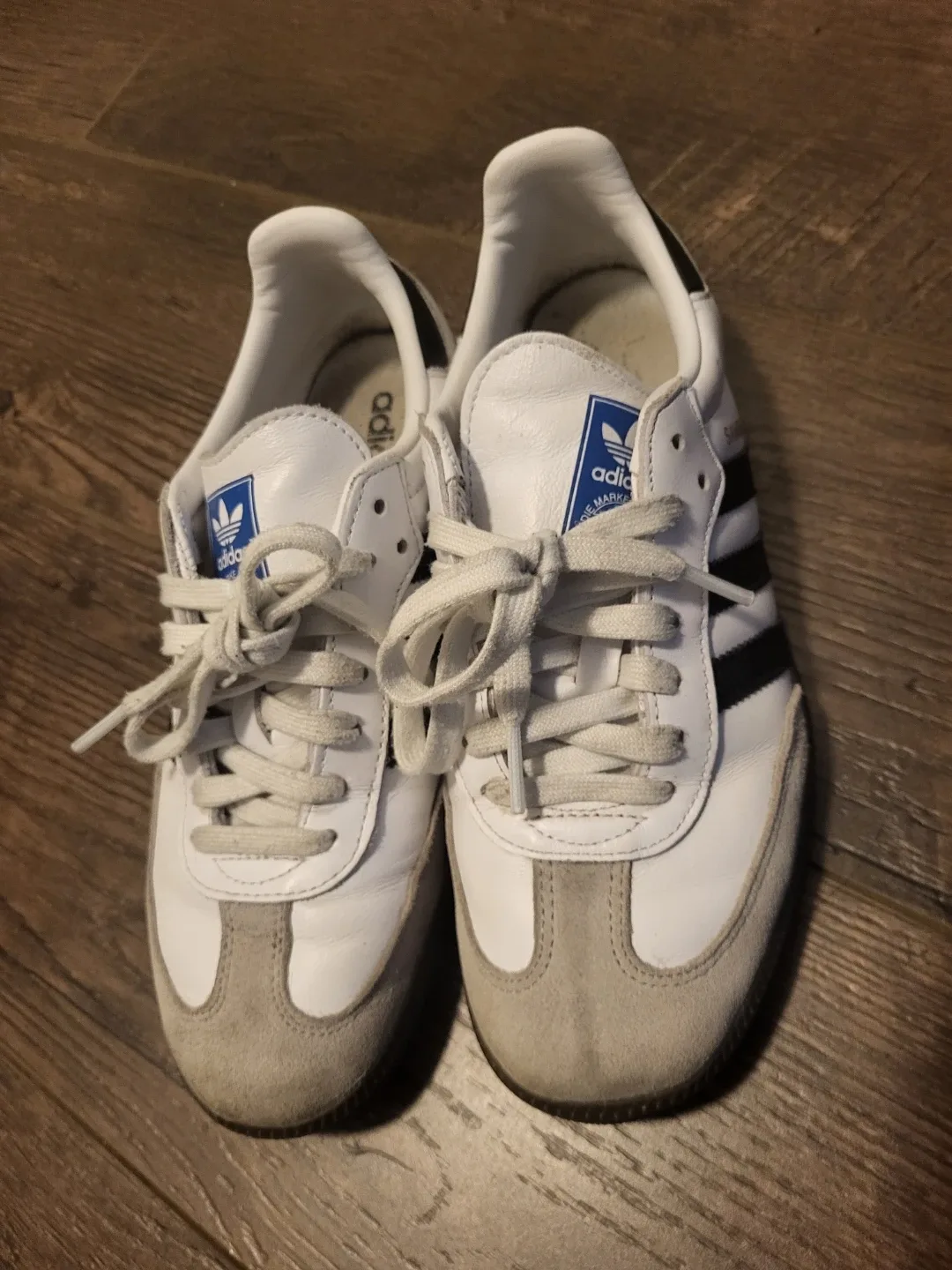 Adidas Samba White Sneakers - Size 6.5 =39.5