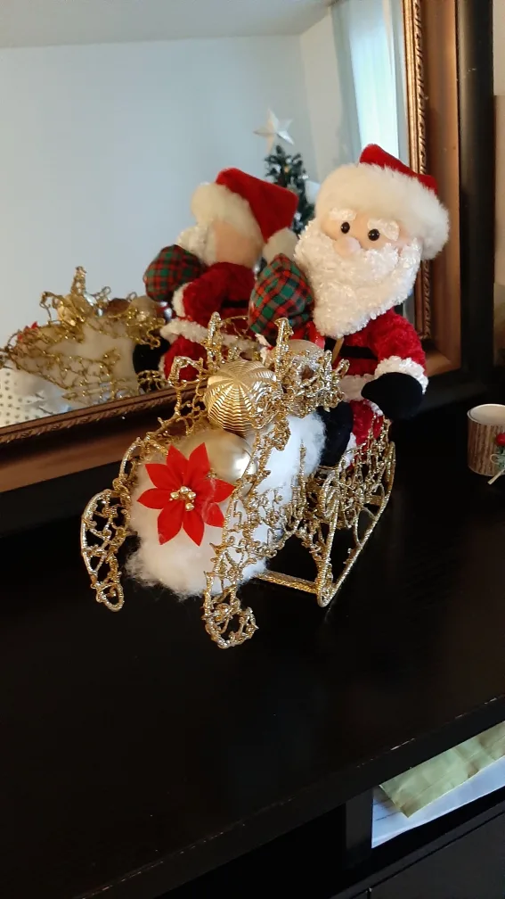 Santa Claus on Sleigh Christmas Decoration