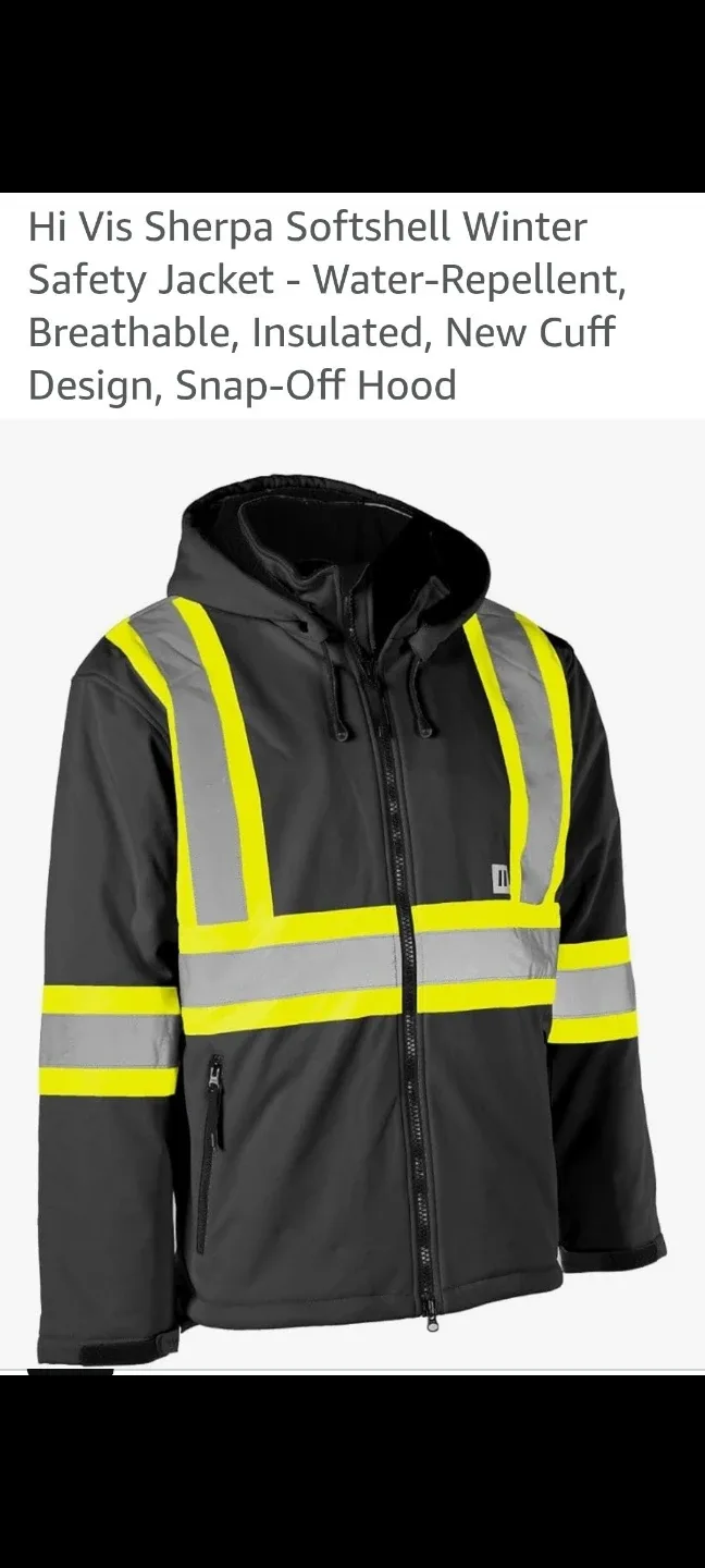 Forcefield Hi Vis Sherpa Softshell Winter Safety Jacket