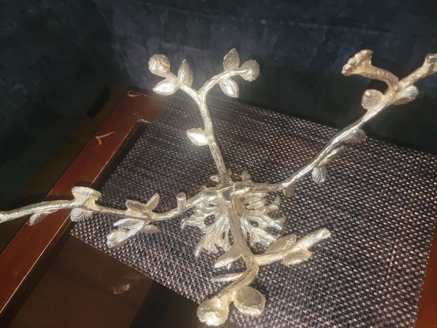 Decorative Gold Bowl with Floral Design image indicator(3)