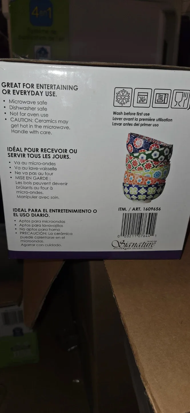 Signature 6-Piece Stoneware Bowls - New in Box!