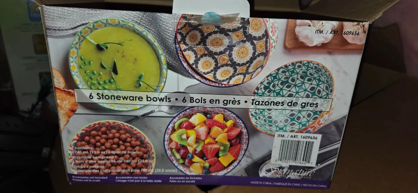 Signature 6-Piece Stoneware Bowls - New in Box! image indicator(3)