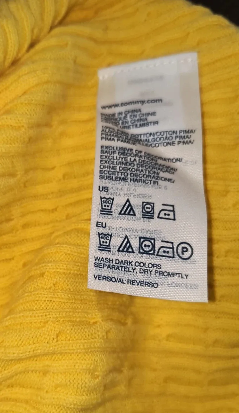 Tommy Hilfiger Yellow Cable Knit Sweater image indicator(8)