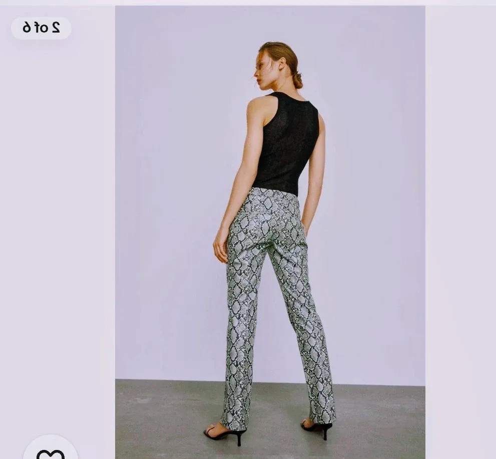 Zara snake print pants image indicator(2)