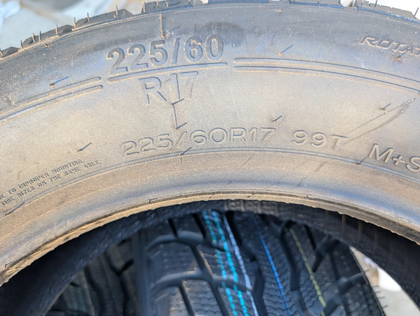 Uniroyal Tiger Paw Ice & Snow 4 - 225/60R17 Tires - photo 2
