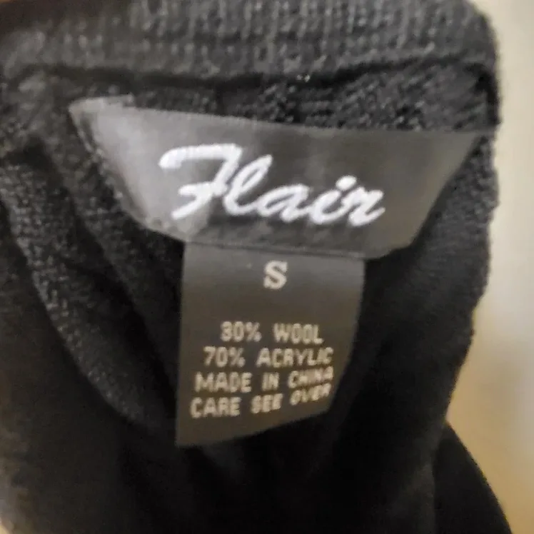 Flair Black Wool Blend Skirt - Size Small image indicator(2)
