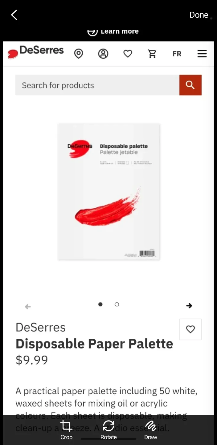 De Serres Disposable Palette - 9 x 12 in