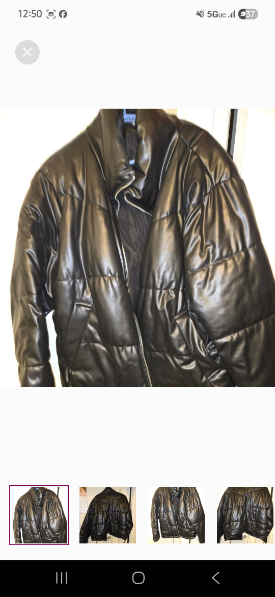 women H&M black puffer jacket size large /XL - photo 2