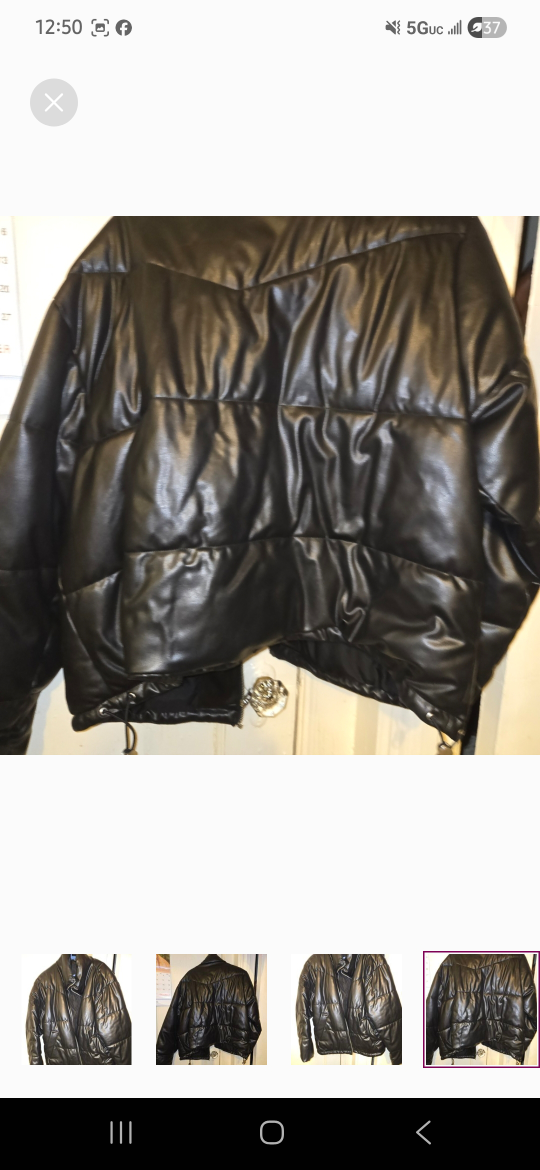 women H&M black puffer jacket size large /XL - photo 3