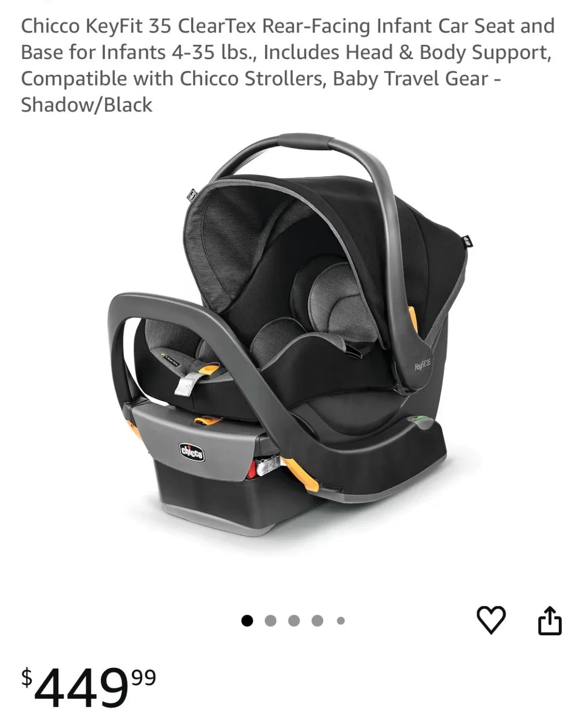Chicco KeyFit 35 ClearTex Infant Car Seat - Black