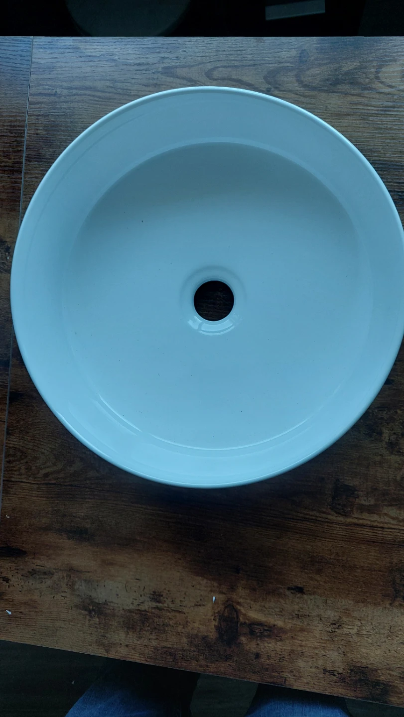 White Ceramic Vessel Sink - 16 inch