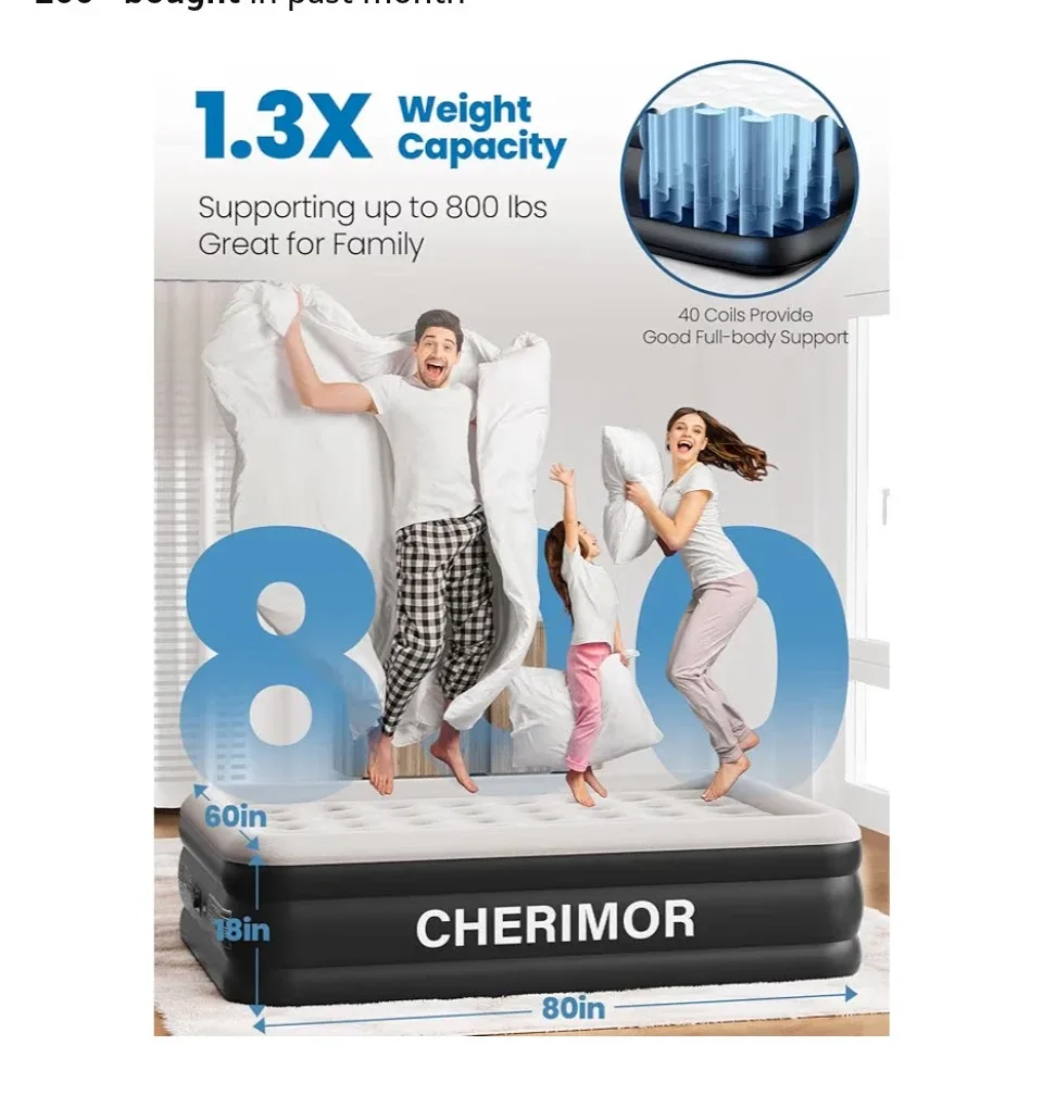 CHERIMOR Queen Size Air Mattress - Brand New! image indicator(5)