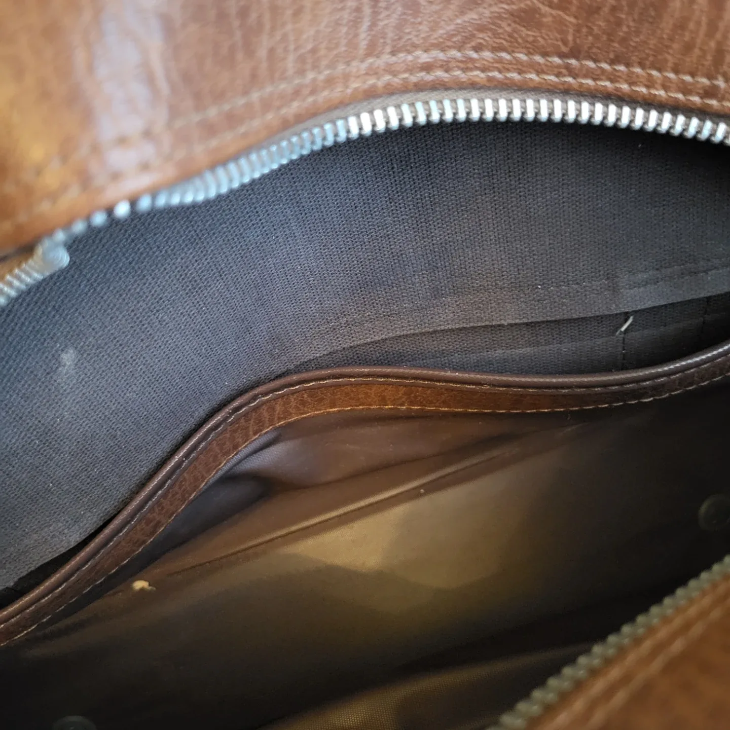 Vintage Brown Suitcase with handbag image indicator(4)