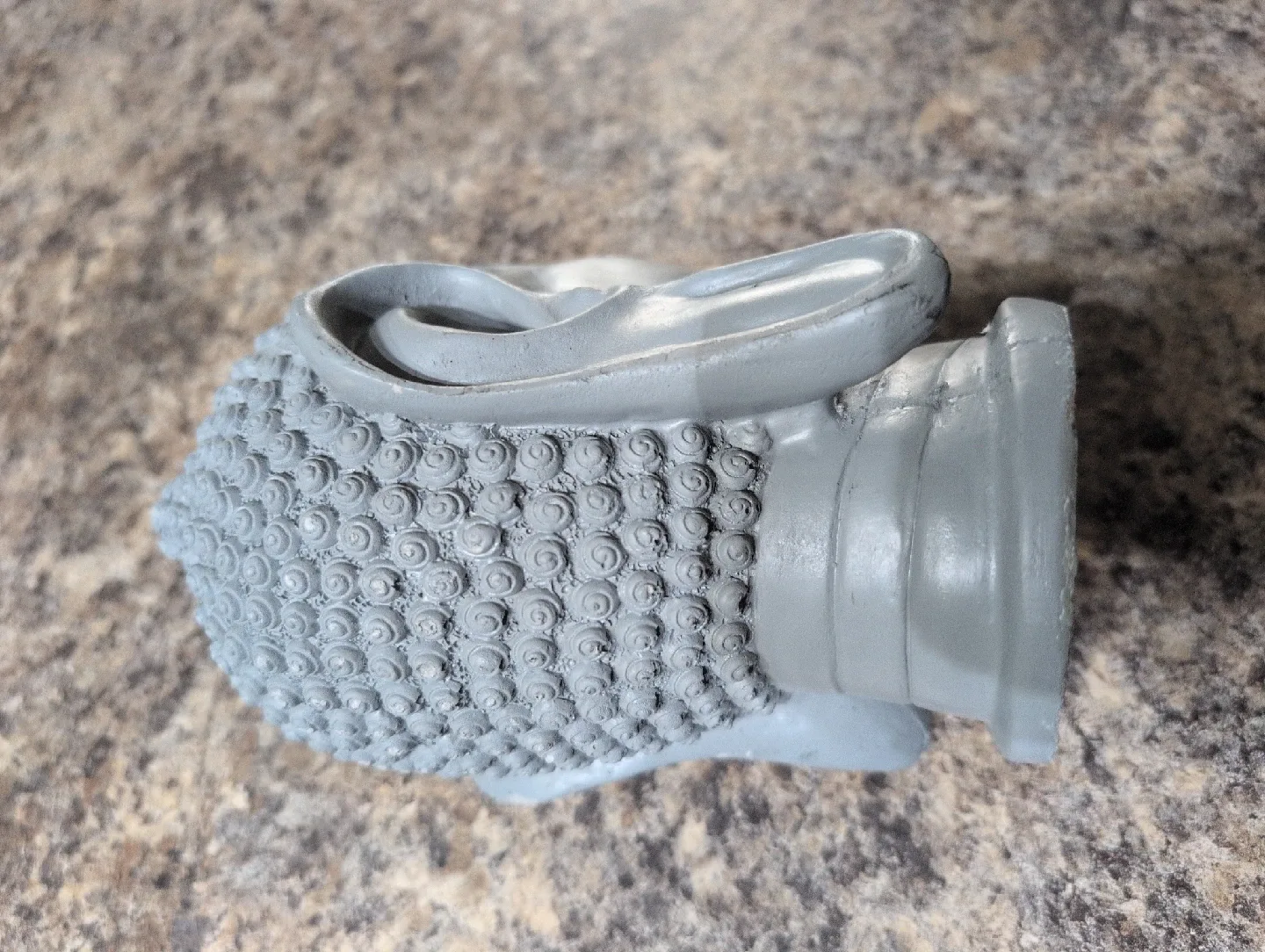 Grey Buddha Head Statue - 8 inch image indicator(4)