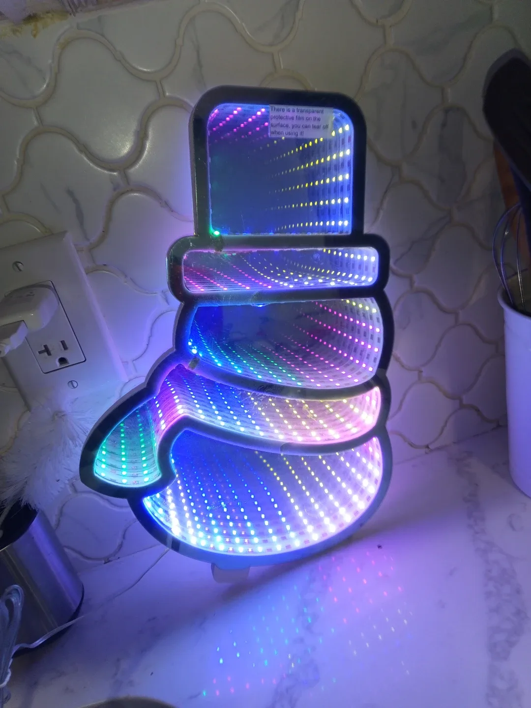 Snowman Infinity Mirror Light image indicator(2)