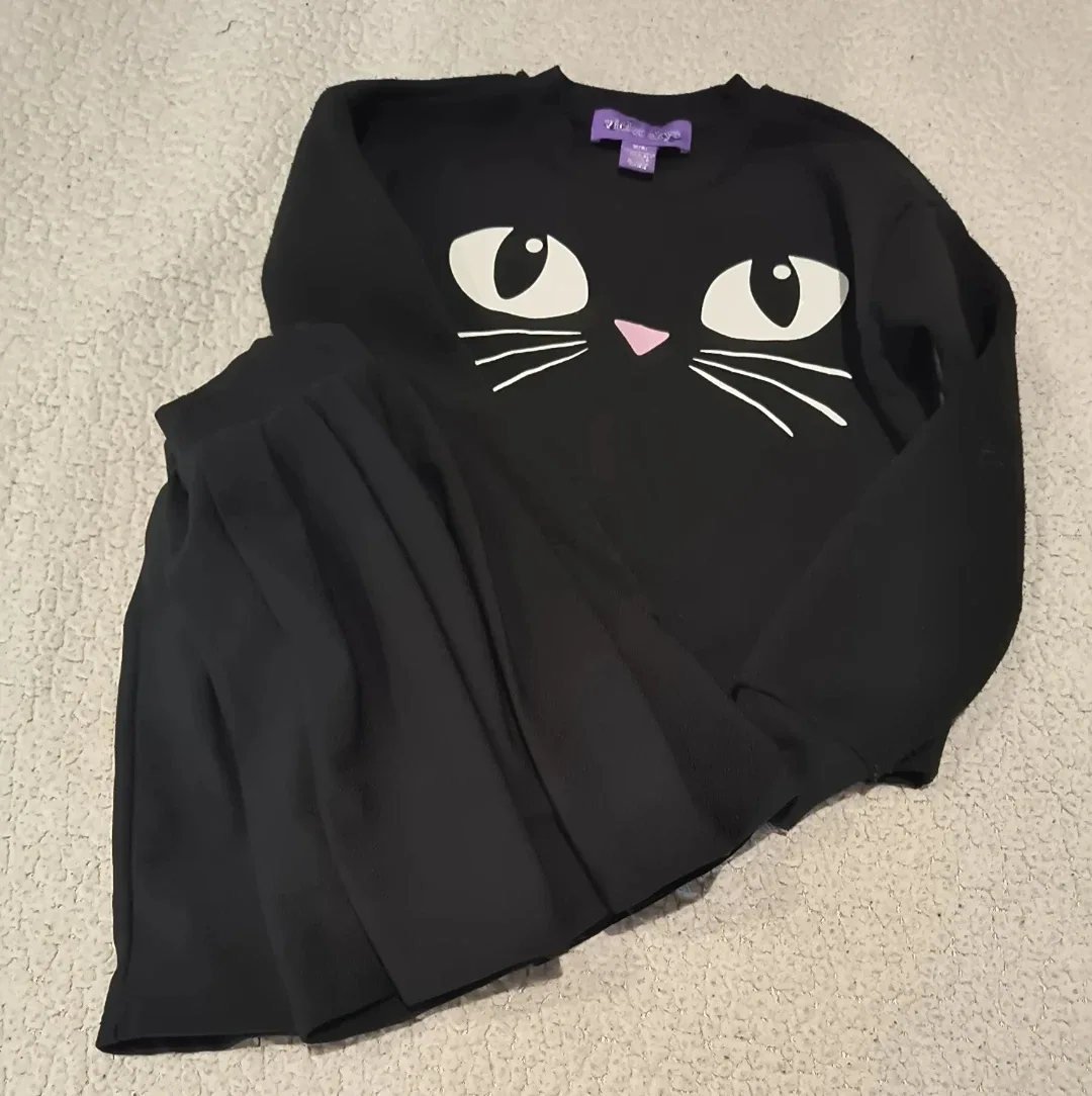 Violet Skye Black Cat Dress - Size M (8) image indicator(6)