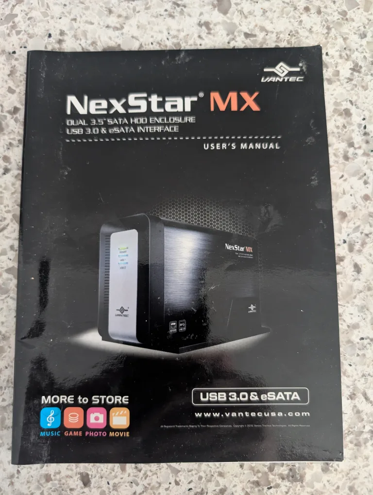 Vantec NexStar MX Dual 3.5" SATA HDD Enclosure