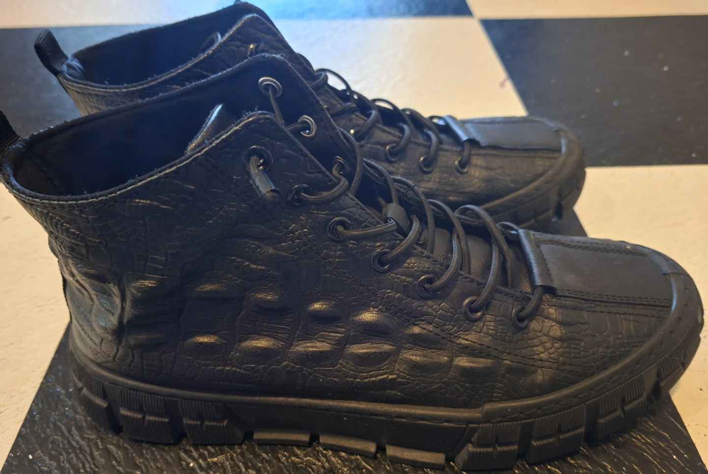 MCM 1958 Black Leather High-Top Sneakers - photo 3