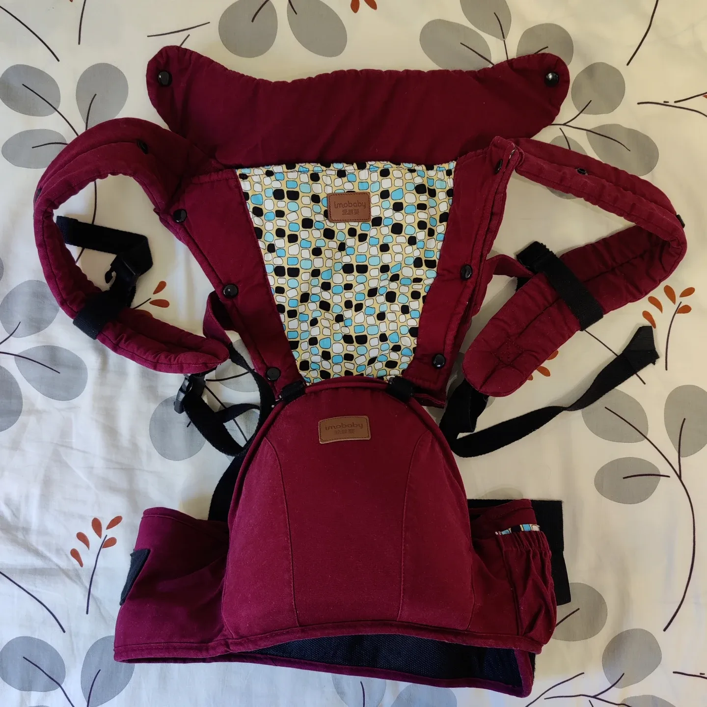 Baby Carrier Hip Seat Carrier- Burgundy