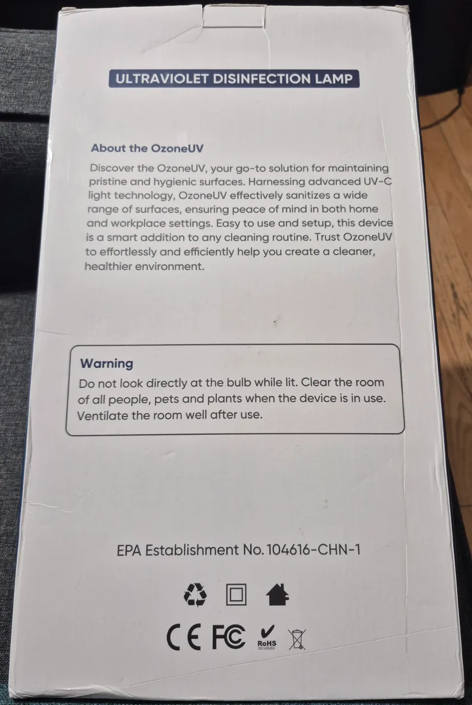 ULTRAVIOLET DISINFECTION LAMP image indicator(2)