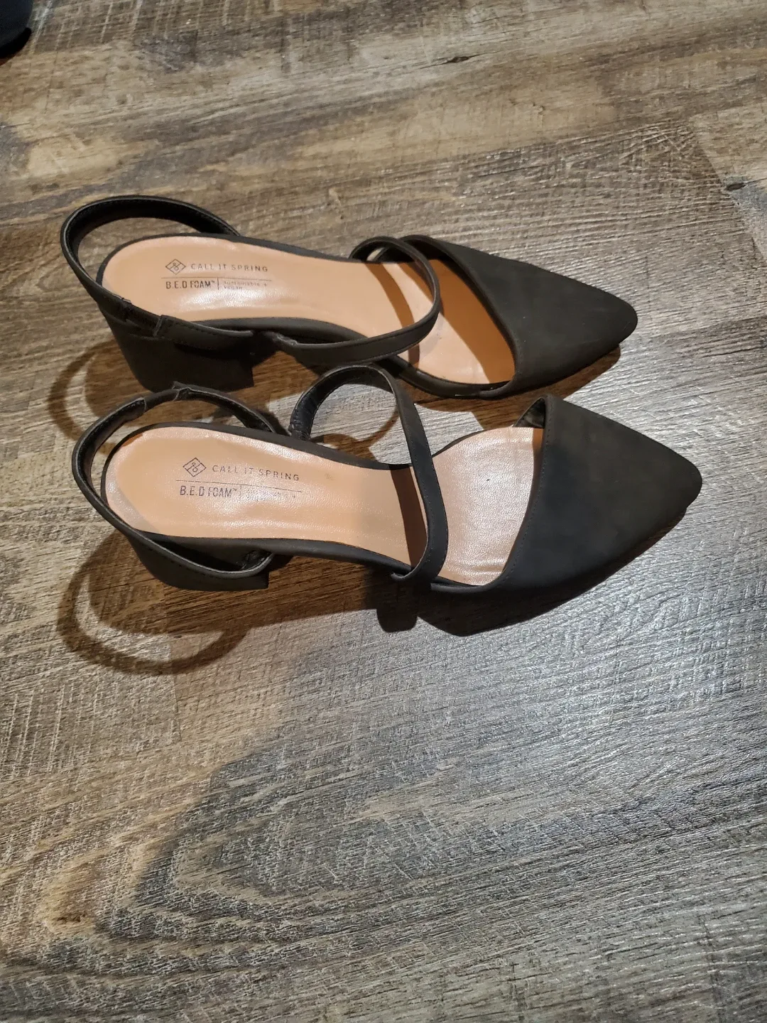 Call It Spring Black Heels - Size 7