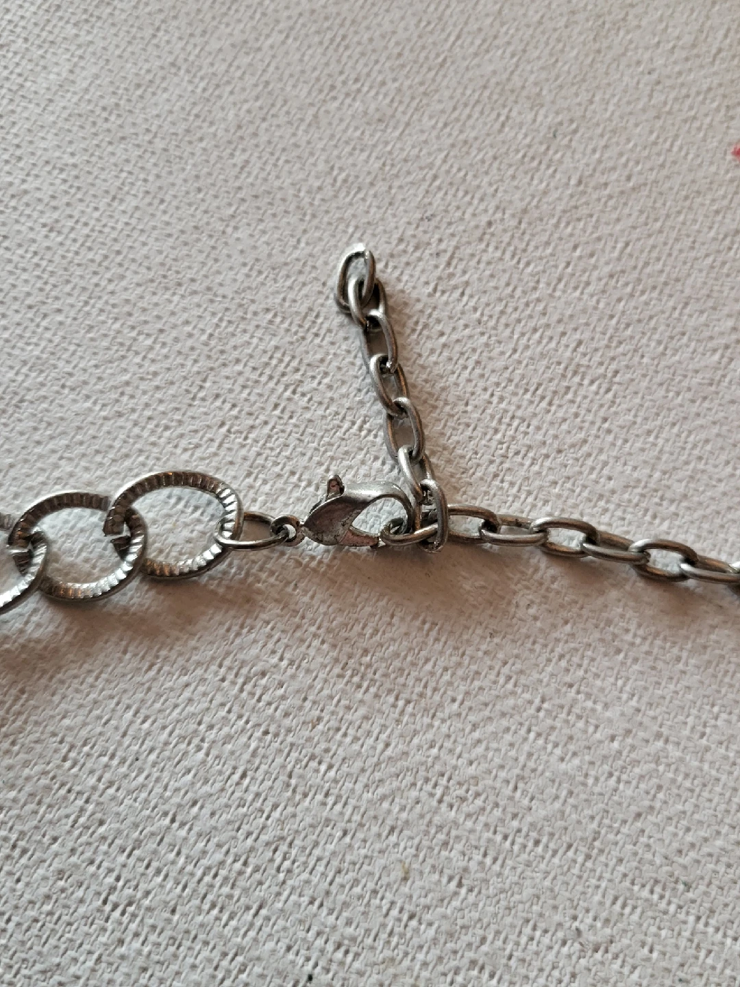 Vintage Layered Necklace - Black Beads & Silver Chains - photo 4