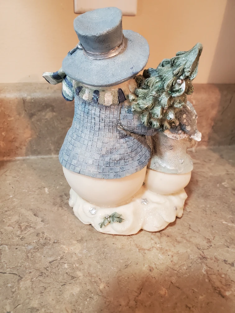 Vintage Snowman Tealight Candle Holder - photo 3