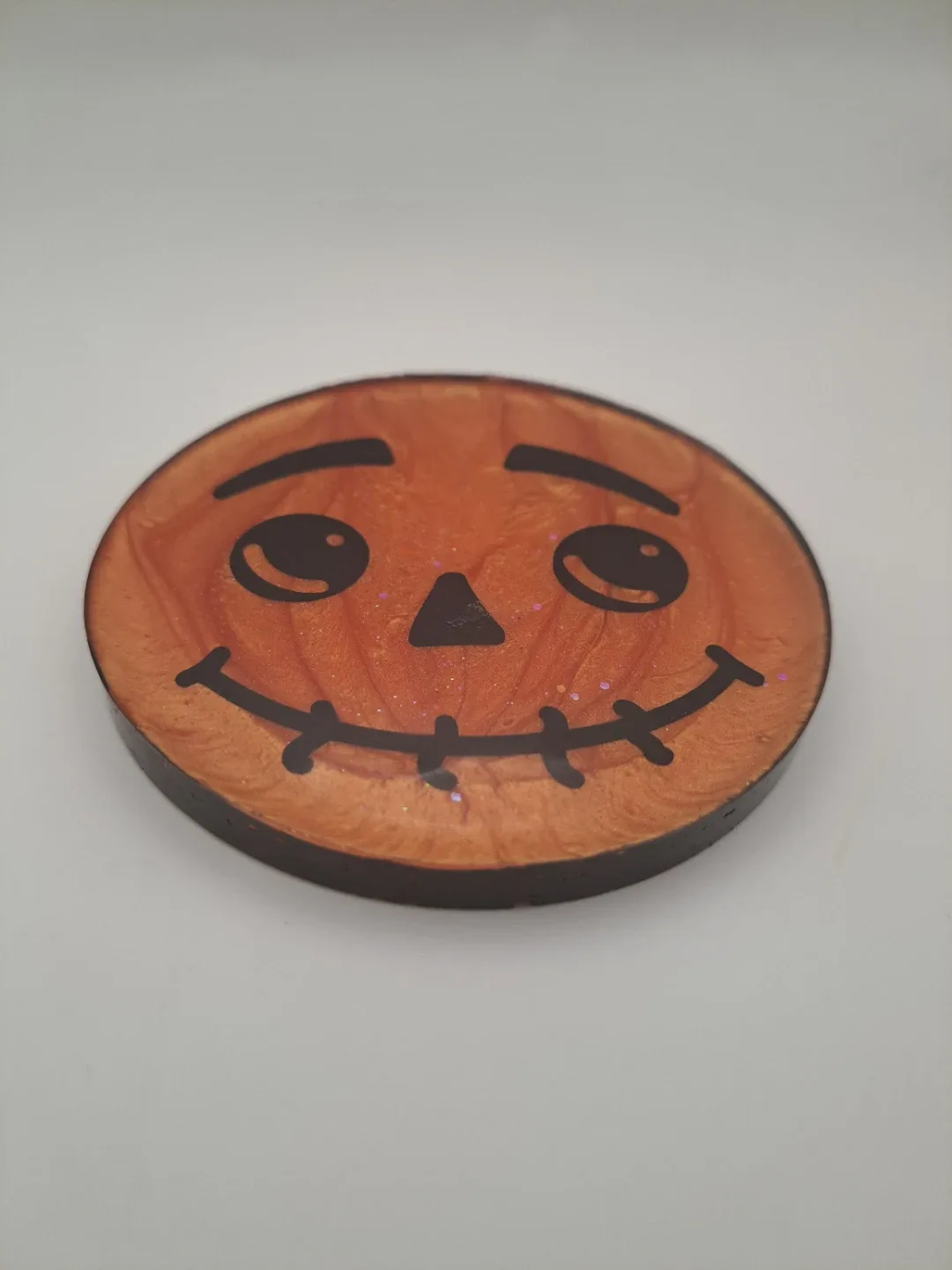Halloween Pumpkin Face Resin Coasters image indicator(3)