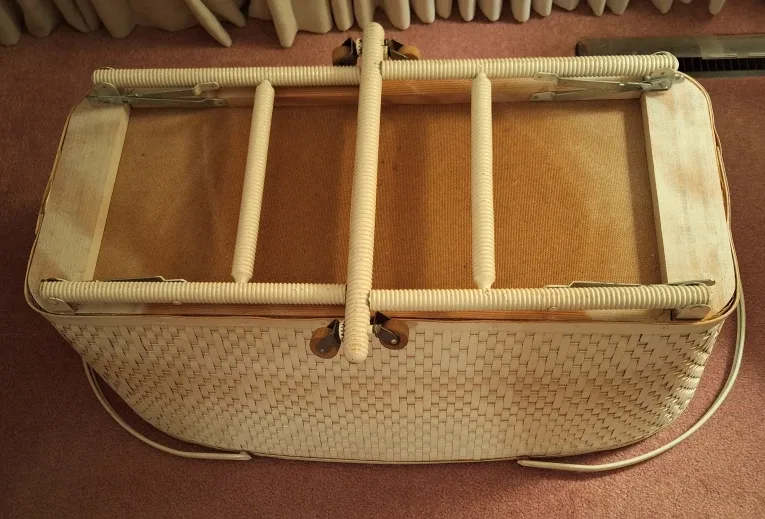 Vintage Mid-Century Redmon Wicker Bassinet image indicator(6)