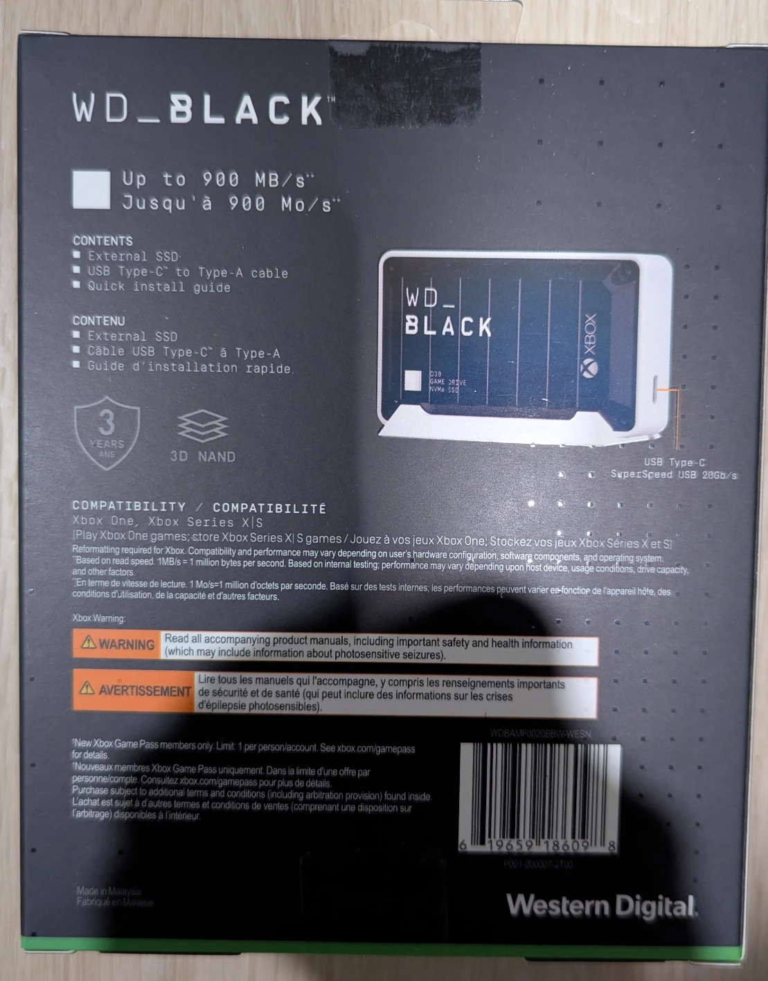 WD_BLACK D30 2TB Game Drive SSD - New - photo 4