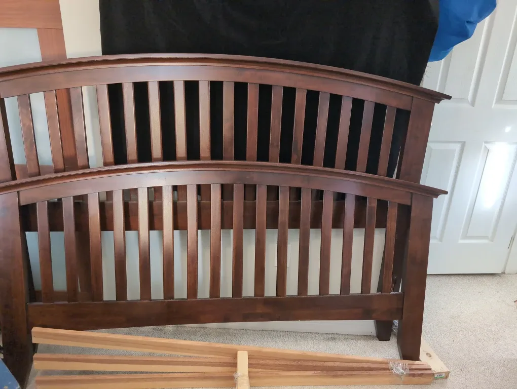 Queen Wooden Bed Frame - Headboard, Footboard & Rails image indicator(2)