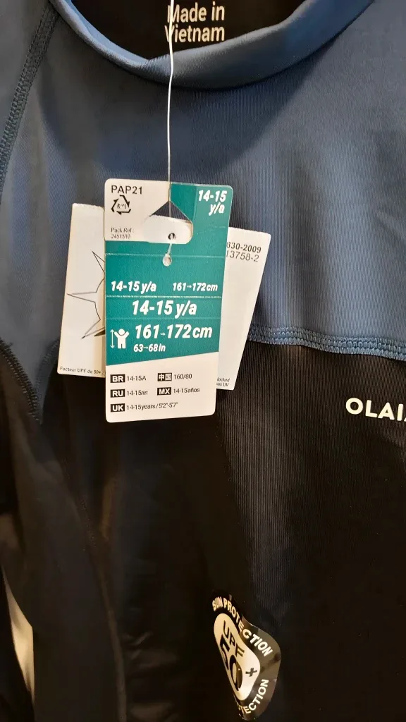 Olaian 14-15 y/a Rash Guard - New with Tags image indicator(2)