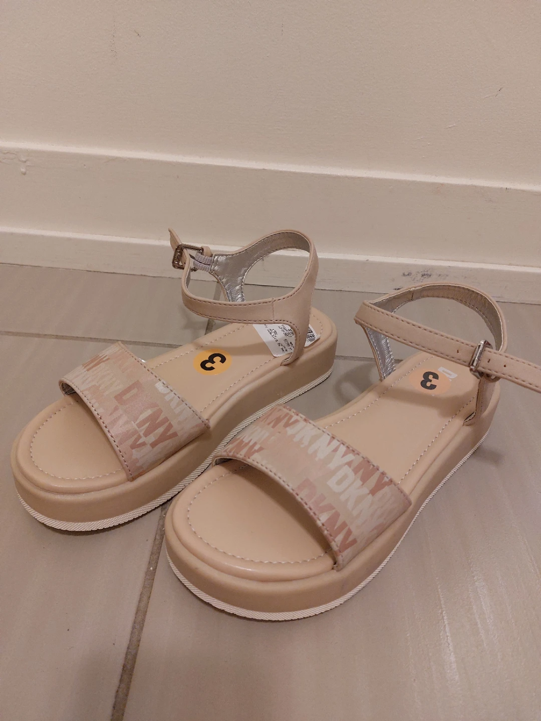 DKNY Beige Sandals - Size 3