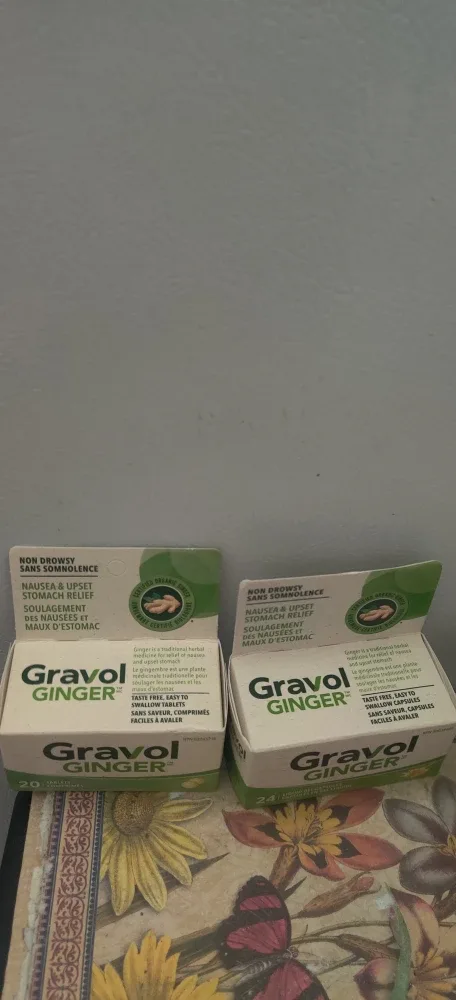 Gravol Ginger 20 - 24Tablets - Nausea Relief x 2