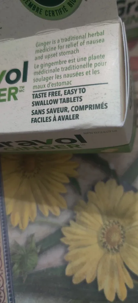 Gravol Ginger 20 - 24Tablets - Nausea Relief x 2 image indicator(4)