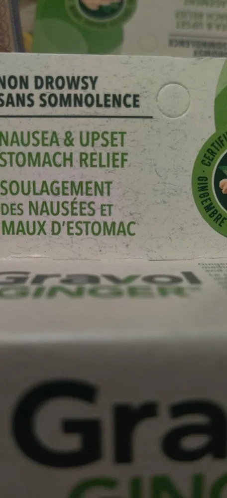 Gravol Ginger 20 - 24Tablets - Nausea Relief x 2 image indicator(8)