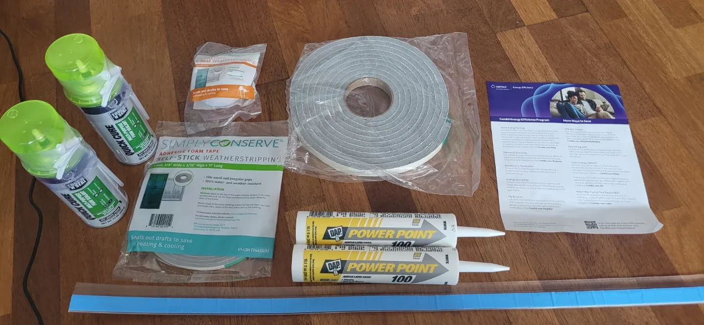 Home Weatherization Lot: Foam Tape, Caulk, Sealant 🥕