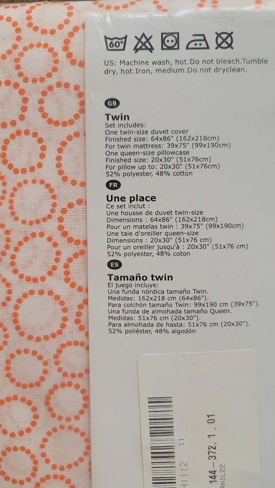 IKEA TRÄDASTER Twin Duvet Cover Set - New in Package! - photo 3
